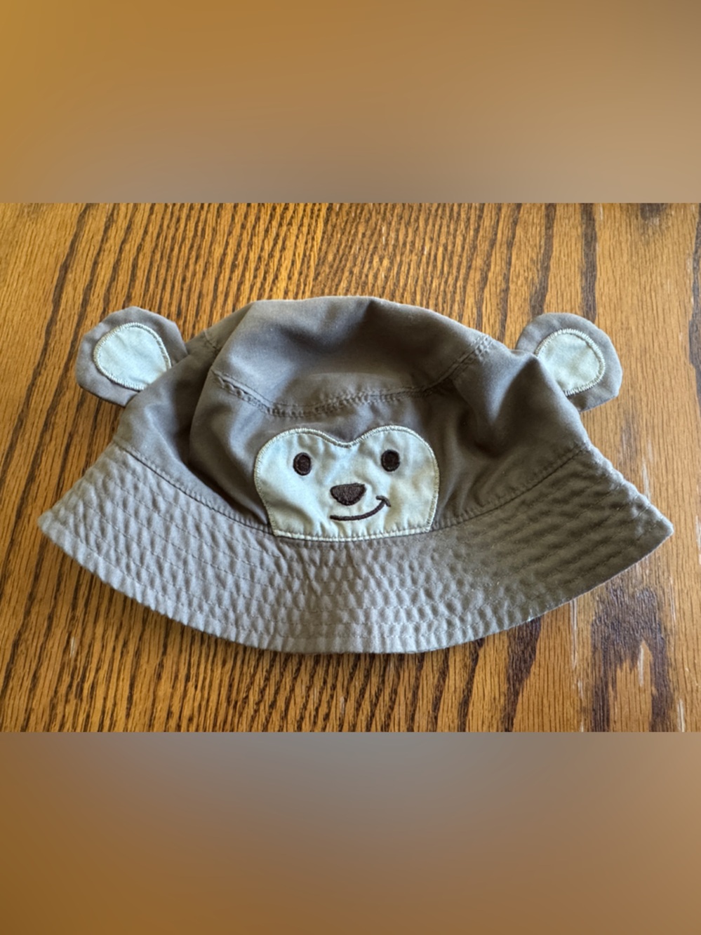 Infant Monkey Bucket Hat - Brown